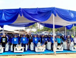 HUT ke-25 Partai Demokrat, DPC Lampung Selatan Canangkan Gerakan Indonesia Asri Langit Biru di Pantai Baturame
