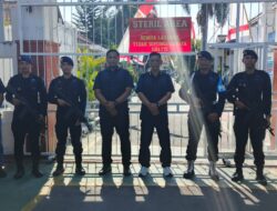 Perkuat Kewaspadaan dan Sinergi Pengamanan, Lima Personel Brimob Kompi 4 Batalyon C Pelopor Tilik Sambang ke Lapas Kelas I Madiun