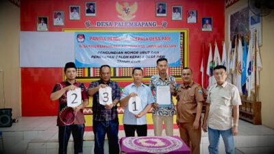 Tiga Calon Kades PAW Palembapang Kantongi Nomor Urut, Panitia Ingatkan Kampanye Tak Boleh di Tempat Ibadah